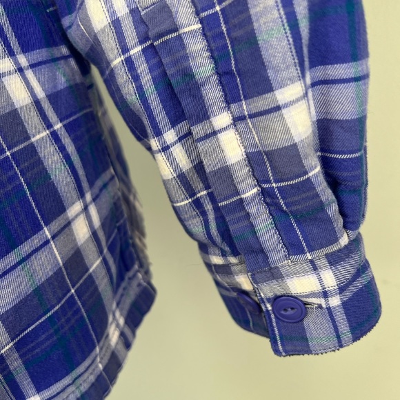 L.L. Bean Fleece Lined Flannel Plaid Shirt. Very Warm! Women Size Small Petite - Picture 9 of 14
